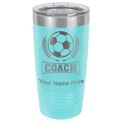 20oz Vacuum Insulated Tumbler Mug, Soccer Coach, Personalized Engraving Included