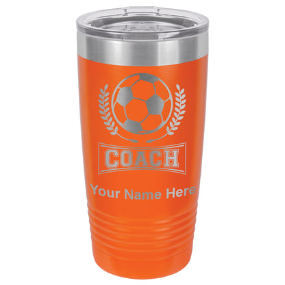 20oz Vacuum Insulated Tumbler Mug, Soccer Coach, Personalized Engraving Included