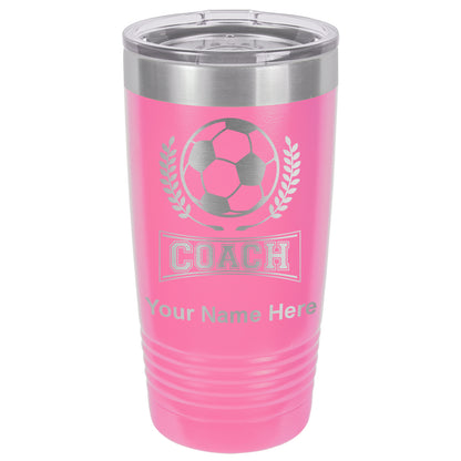 20oz Vacuum Insulated Tumbler Mug, Soccer Coach, Personalized Engraving Included