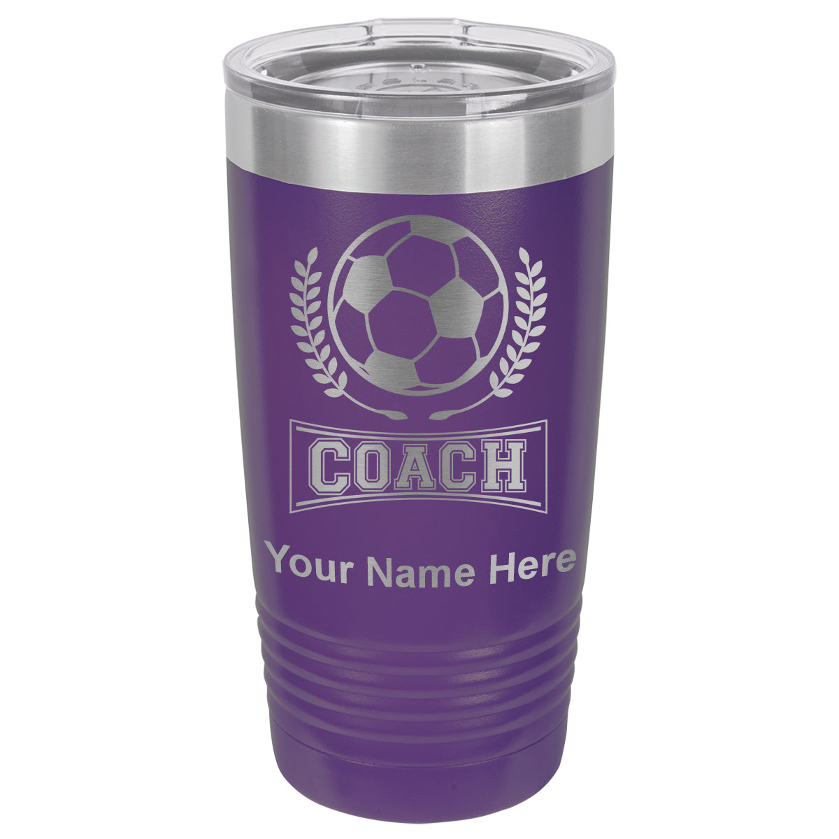 20oz Vacuum Insulated Tumbler Mug, Soccer Coach, Personalized Engraving Included