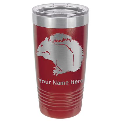 20oz Vacuum Insulated Tumbler Mug, Squirrel, Personalized Engraving Included