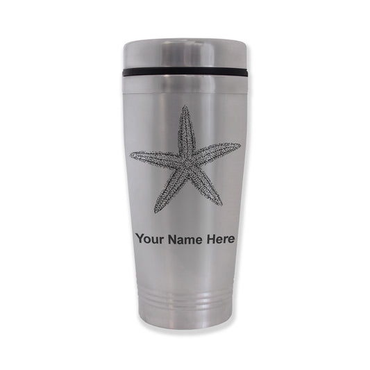 Commuter Travel Mug, Starfish, Personalized Engraving Included