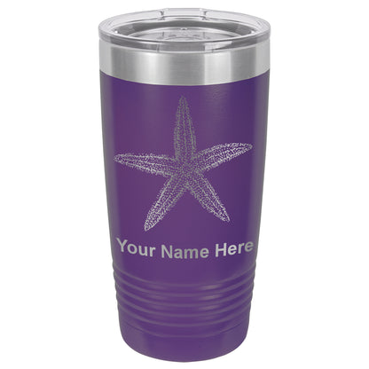 20oz Vacuum Insulated Tumbler Mug, Starfish, Personalized Engraving Included