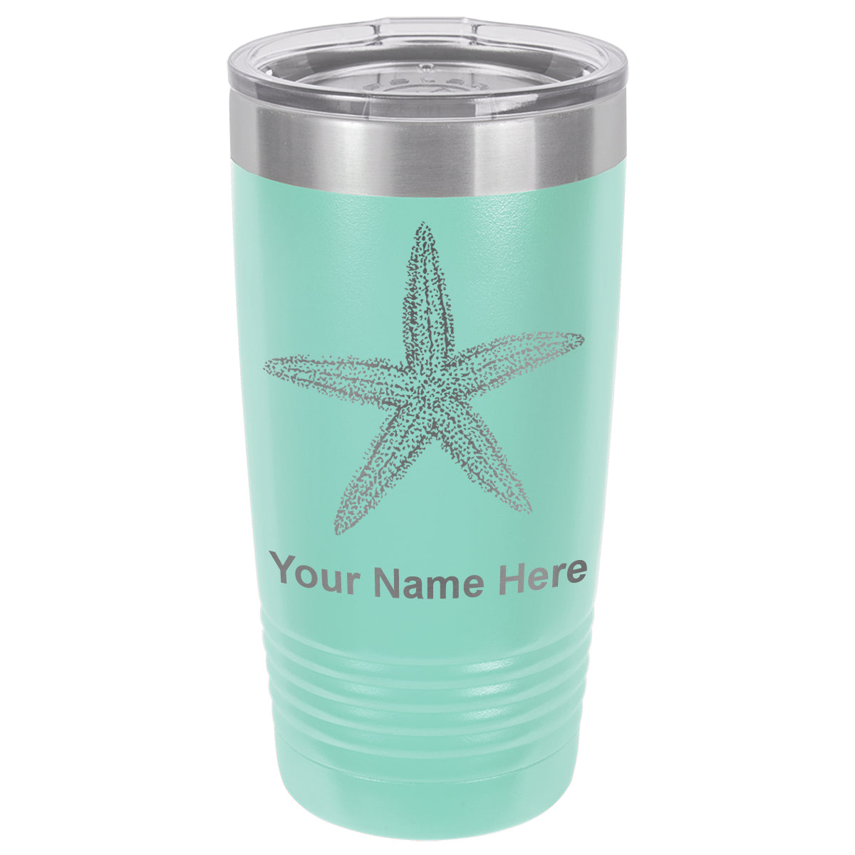 20oz Vacuum Insulated Tumbler Mug, Starfish, Personalized Engraving Included