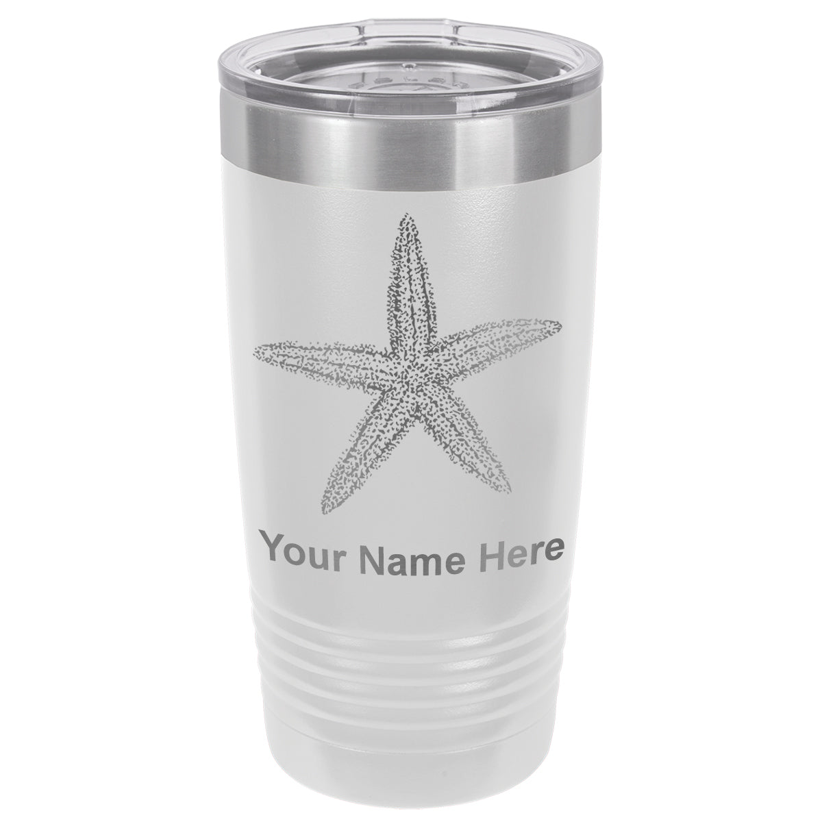 20oz Vacuum Insulated Tumbler Mug, Starfish, Personalized Engraving Included