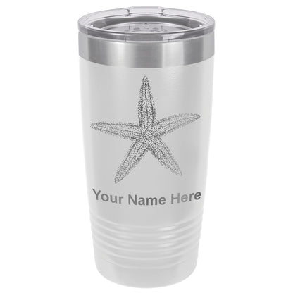 20oz Vacuum Insulated Tumbler Mug, Starfish, Personalized Engraving Included