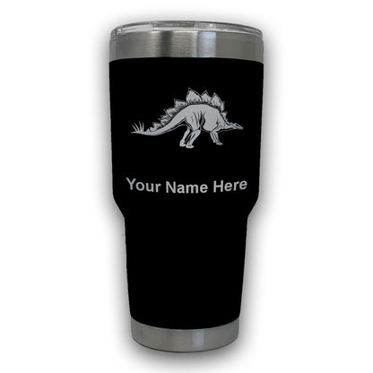 LaserGram 30oz Tumbler Mug, Stegosaurus Dinosaur, Personalized Engraving Included