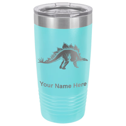 20oz Vacuum Insulated Tumbler Mug, Stegosaurus Dinosaur, Personalized Engraving Included