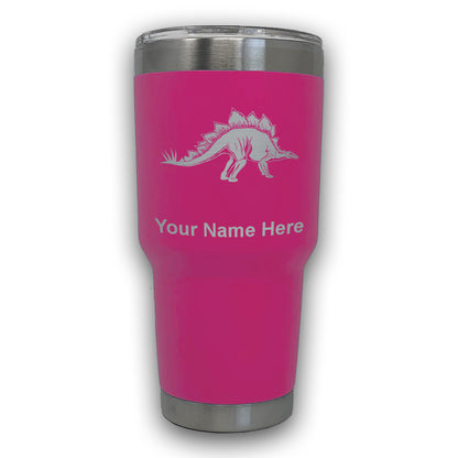 LaserGram 30oz Tumbler Mug, Stegosaurus Dinosaur, Personalized Engraving Included