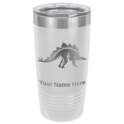 20oz Vacuum Insulated Tumbler Mug, Stegosaurus Dinosaur, Personalized Engraving Included