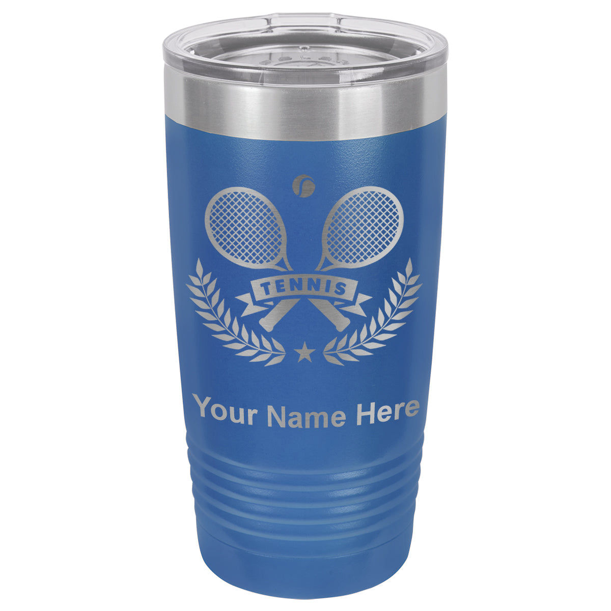 20oz Vacuum Insulated Tumbler Mug, Tennis Rackets, Personalized Engraving Included