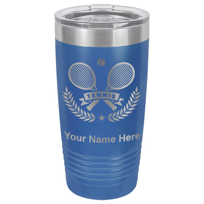 20oz Vacuum Insulated Tumbler Mug, Tennis Rackets, Personalized Engraving Included