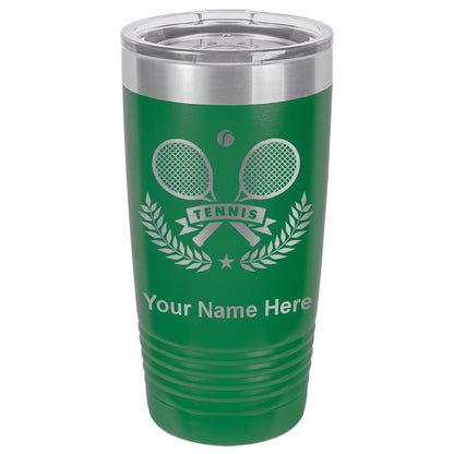 20oz Vacuum Insulated Tumbler Mug, Tennis Rackets, Personalized Engraving Included