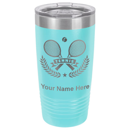 20oz Vacuum Insulated Tumbler Mug, Tennis Rackets, Personalized Engraving Included