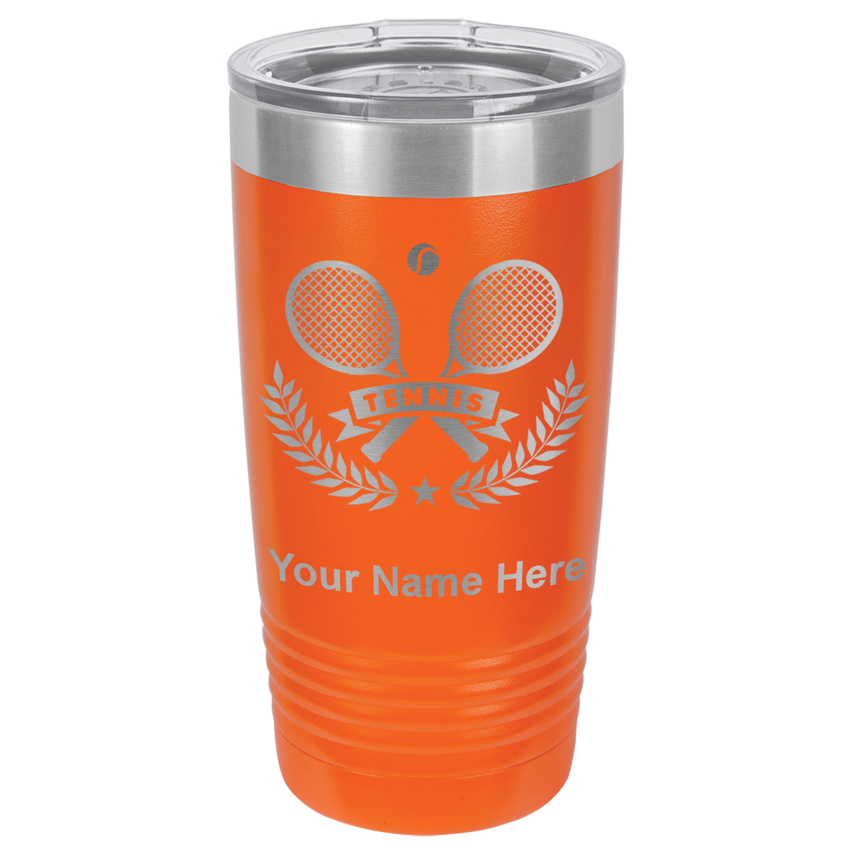 20oz Vacuum Insulated Tumbler Mug, Tennis Rackets, Personalized Engraving Included