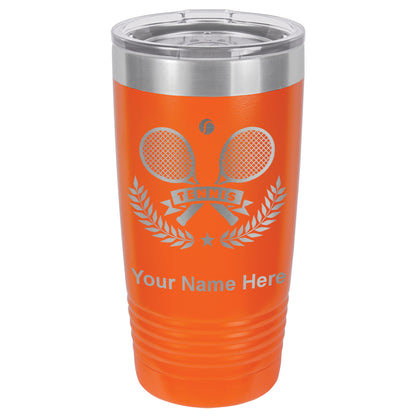 20oz Vacuum Insulated Tumbler Mug, Tennis Rackets, Personalized Engraving Included