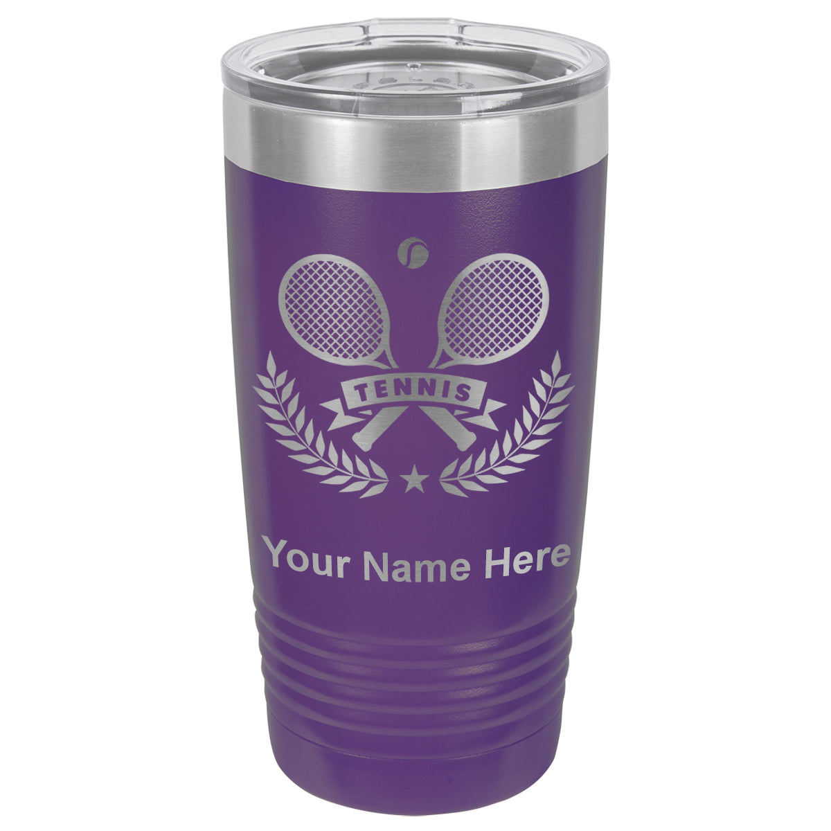 20oz Vacuum Insulated Tumbler Mug, Tennis Rackets, Personalized Engraving Included