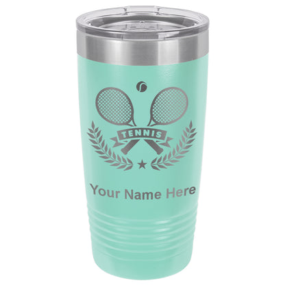 20oz Vacuum Insulated Tumbler Mug, Tennis Rackets, Personalized Engraving Included