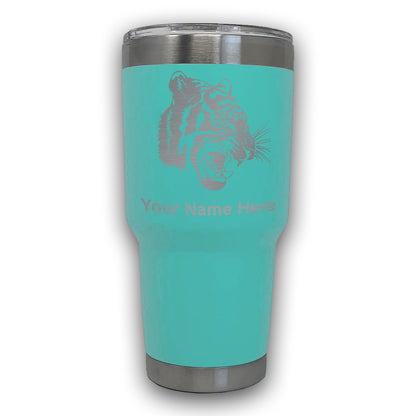 LaserGram 30oz Tumbler Mug, Tiger Head, Personalized Engraving Included