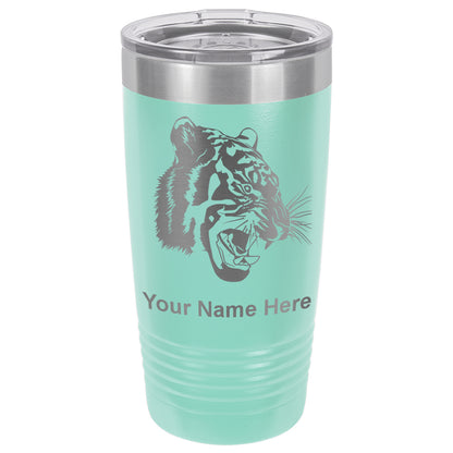 20oz Vacuum Insulated Tumbler Mug, Tiger Head, Personalized Engraving Included