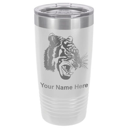 20oz Vacuum Insulated Tumbler Mug, Tiger Head, Personalized Engraving Included
