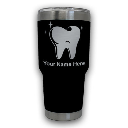 LaserGram 30oz Tumbler Mug, Tooth, Personalized Engraving Included