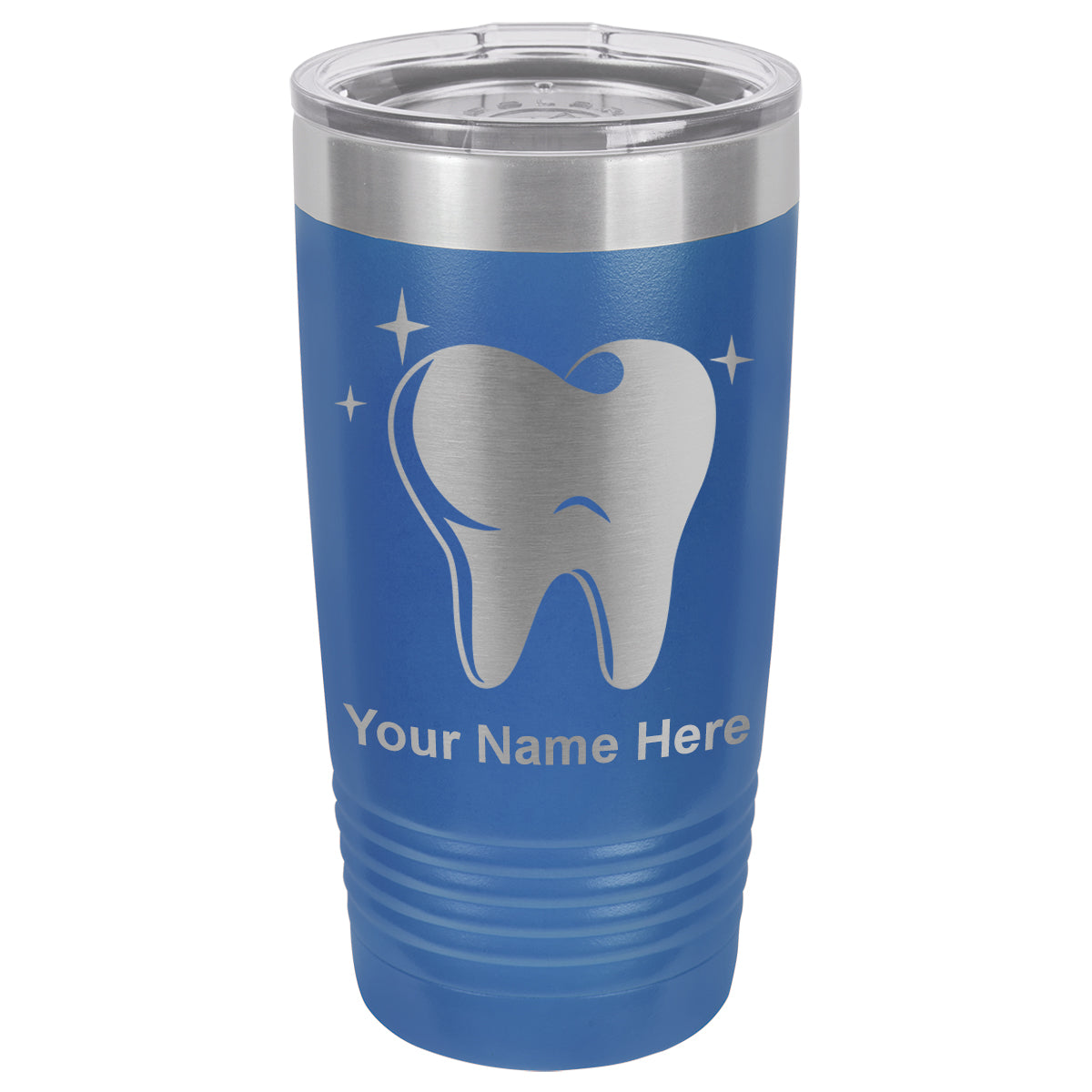 20oz Vacuum Insulated Tumbler Mug, Tooth, Personalized Engraving Included