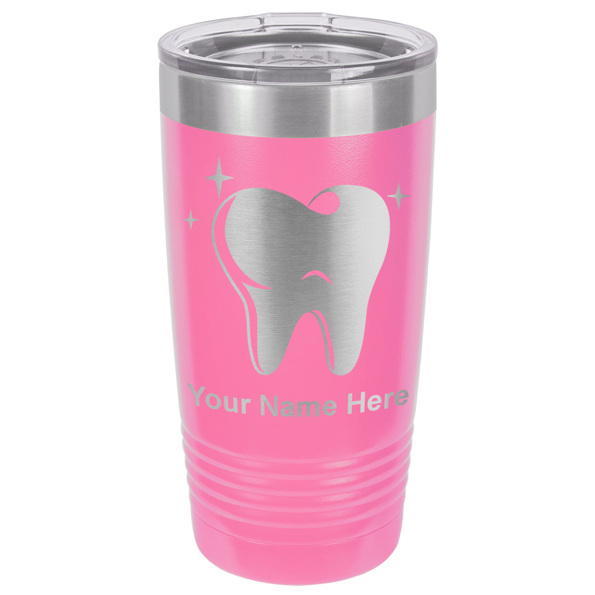 20oz Vacuum Insulated Tumbler Mug, Tooth, Personalized Engraving Included