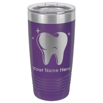 20oz Vacuum Insulated Tumbler Mug, Tooth, Personalized Engraving Included