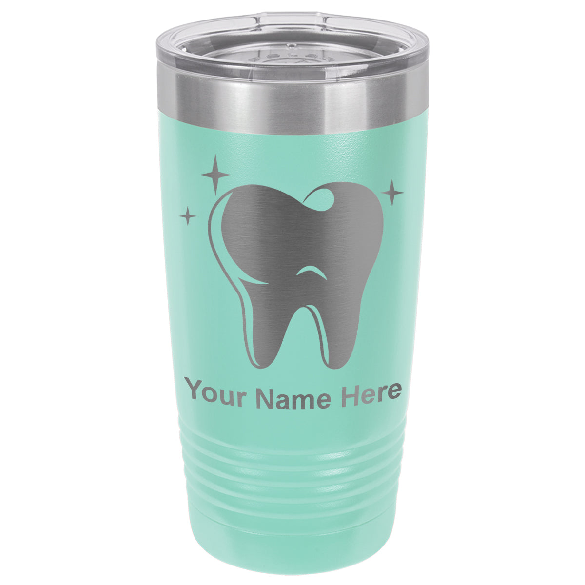 20oz Vacuum Insulated Tumbler Mug, Tooth, Personalized Engraving Included