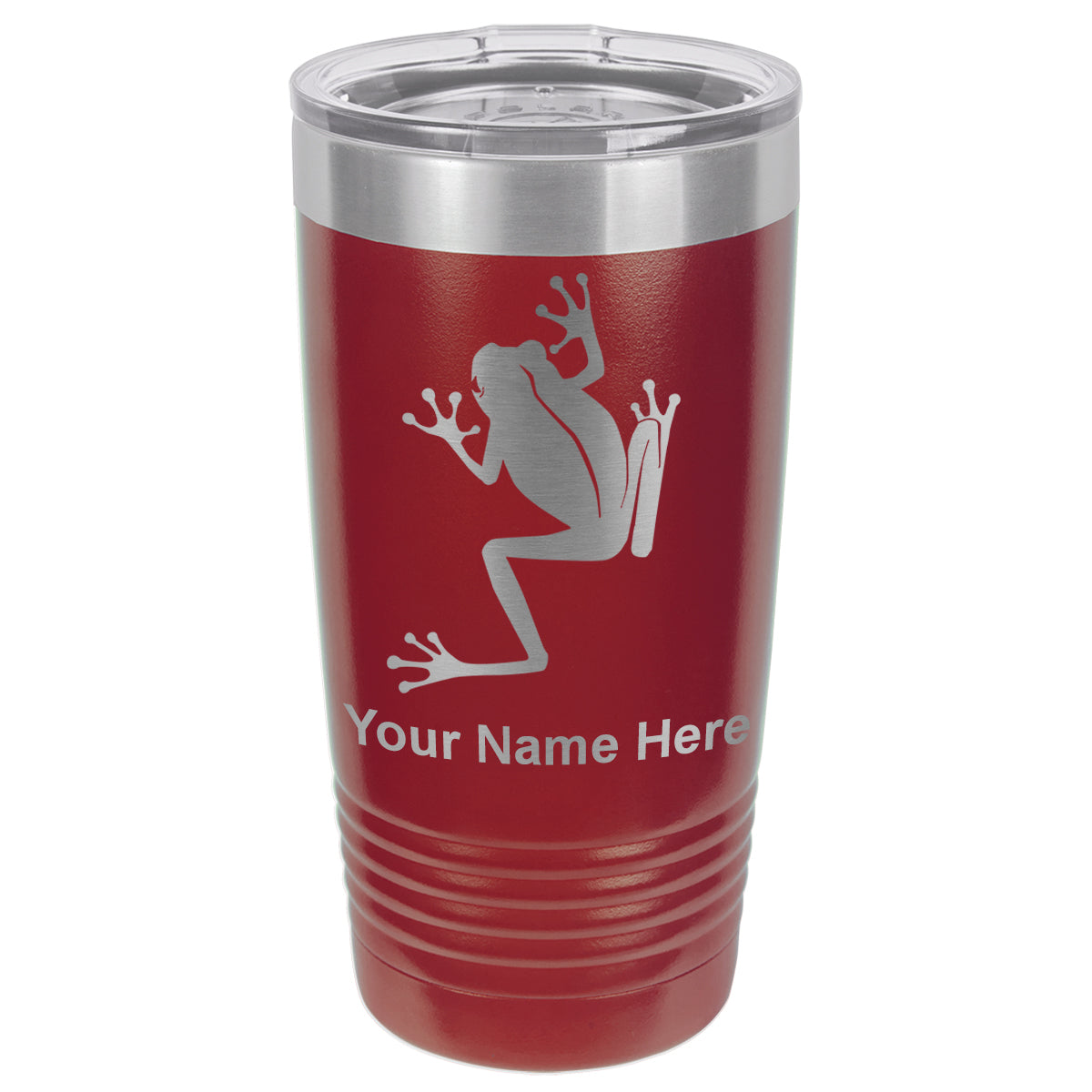 20oz Vacuum Insulated Tumbler Mug, Tree Frog, Personalized Engraving Included