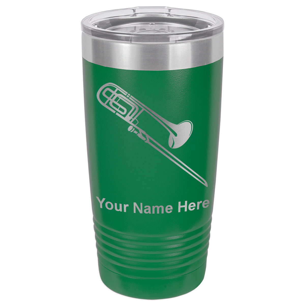 20oz Vacuum Insulated Tumbler Mug, Trombone, Personalized Engraving Included