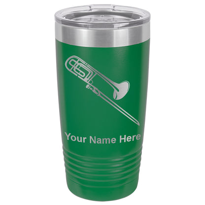 20oz Vacuum Insulated Tumbler Mug, Trombone, Personalized Engraving Included