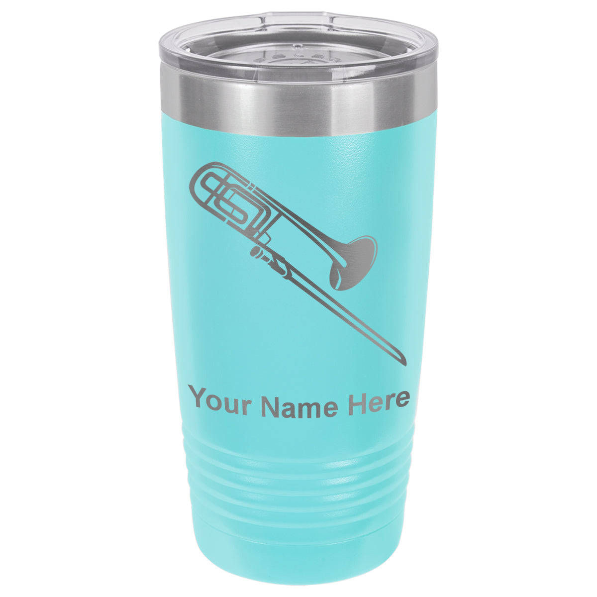 20oz Vacuum Insulated Tumbler Mug, Trombone, Personalized Engraving Included