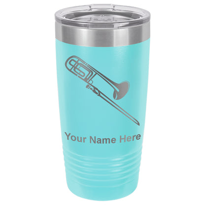 20oz Vacuum Insulated Tumbler Mug, Trombone, Personalized Engraving Included