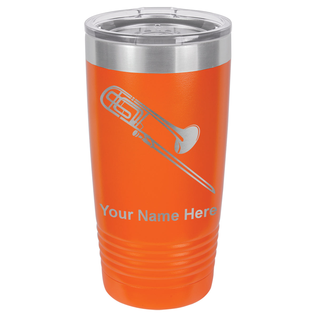 20oz Vacuum Insulated Tumbler Mug, Trombone, Personalized Engraving Included