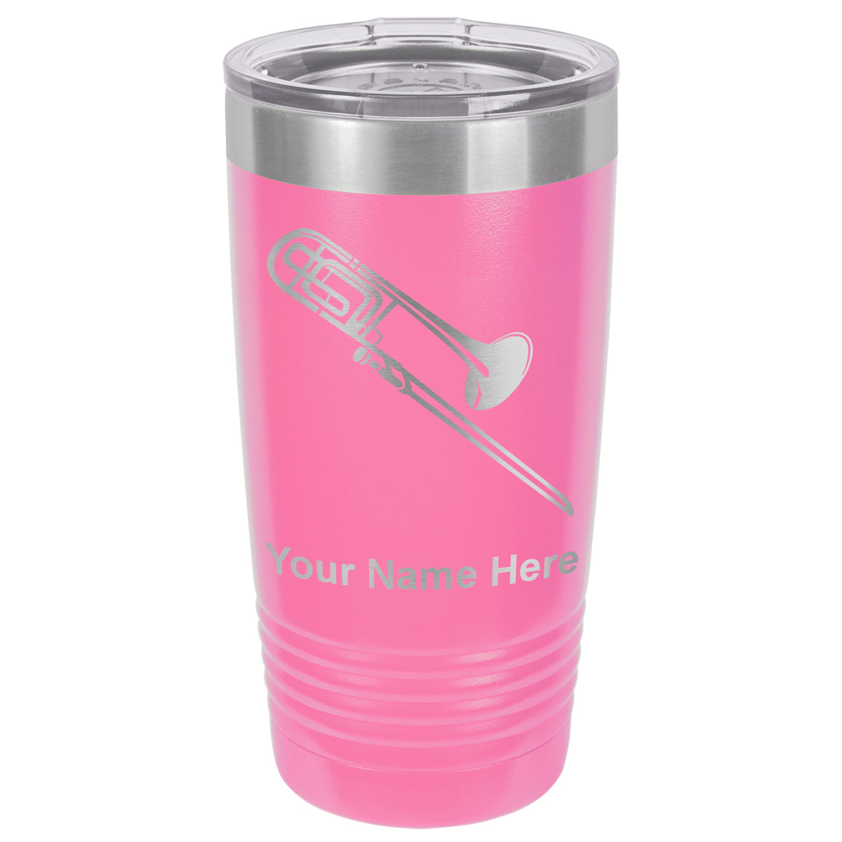 20oz Vacuum Insulated Tumbler Mug, Trombone, Personalized Engraving Included