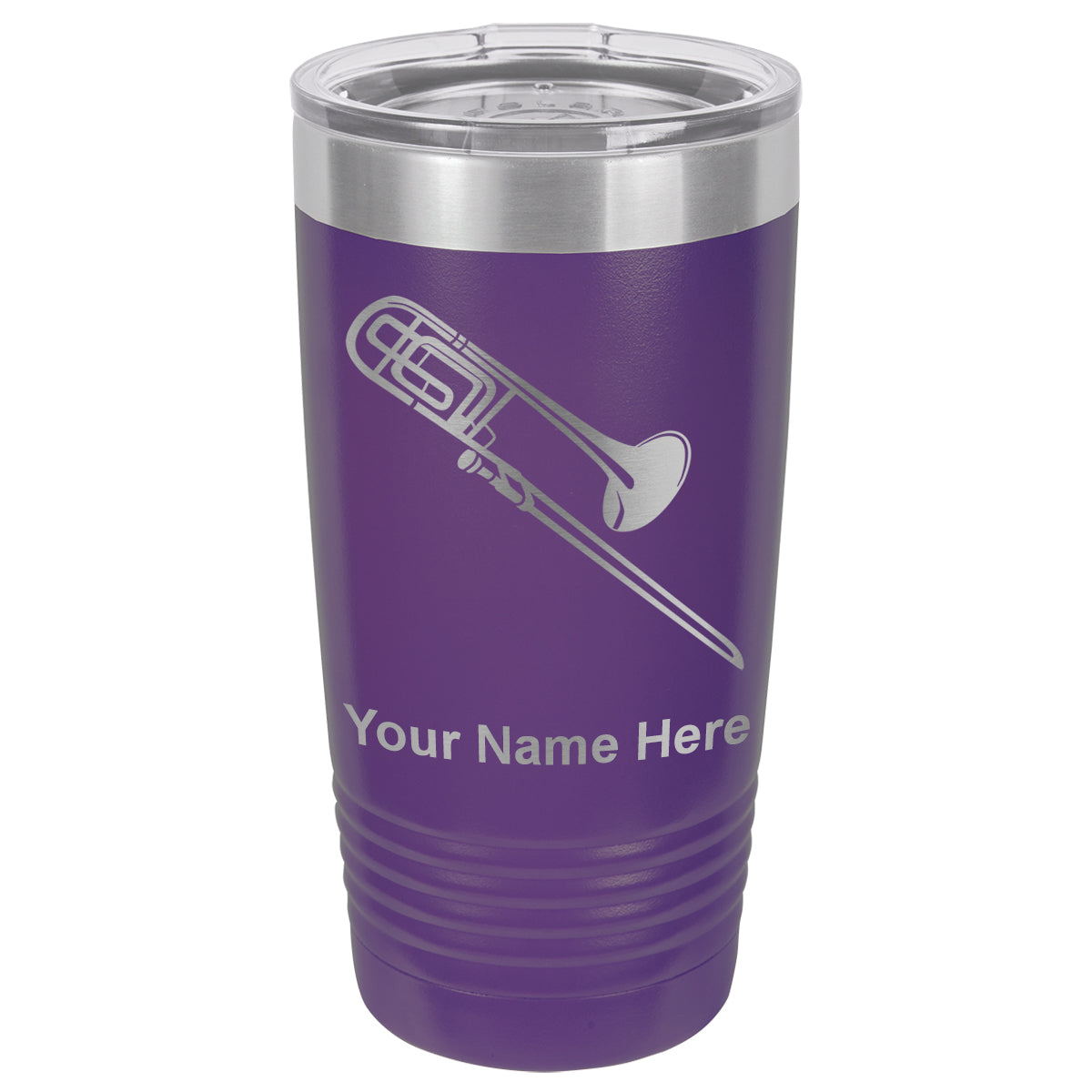 20oz Vacuum Insulated Tumbler Mug, Trombone, Personalized Engraving Included