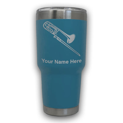 LaserGram 30oz Tumbler Mug, Trombone, Personalized Engraving Included