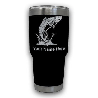 LaserGram 30oz Tumbler Mug, Trout Fish, Personalized Engraving Included