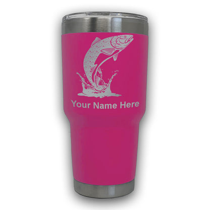 LaserGram 30oz Tumbler Mug, Trout Fish, Personalized Engraving Included