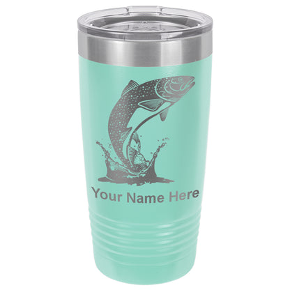 20oz Vacuum Insulated Tumbler Mug, Trout Fish, Personalized Engraving Included