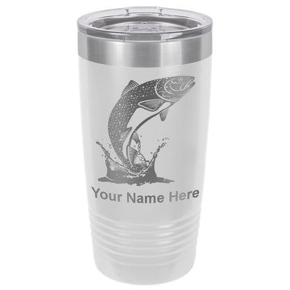 20oz Vacuum Insulated Tumbler Mug, Trout Fish, Personalized Engraving Included