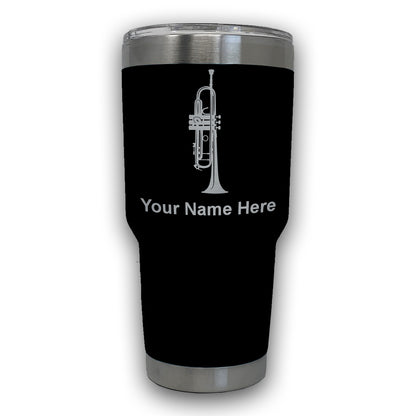 LaserGram 30oz Tumbler Mug, Trumpet, Personalized Engraving Included
