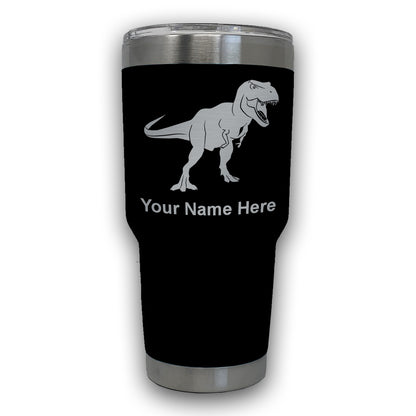 LaserGram 30oz Tumbler Mug, Tyrannosaurus Rex Dinosaur, Personalized Engraving Included