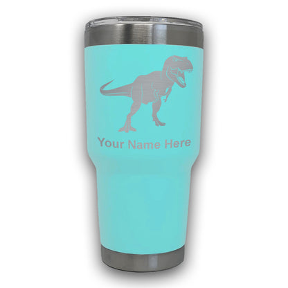 LaserGram 30oz Tumbler Mug, Tyrannosaurus Rex Dinosaur, Personalized Engraving Included