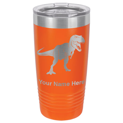 20oz Vacuum Insulated Tumbler Mug, Tyrannosaurus Rex Dinosaur, Personalized Engraving Included