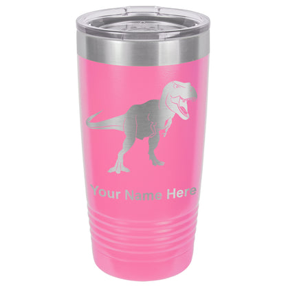 20oz Vacuum Insulated Tumbler Mug, Tyrannosaurus Rex Dinosaur, Personalized Engraving Included