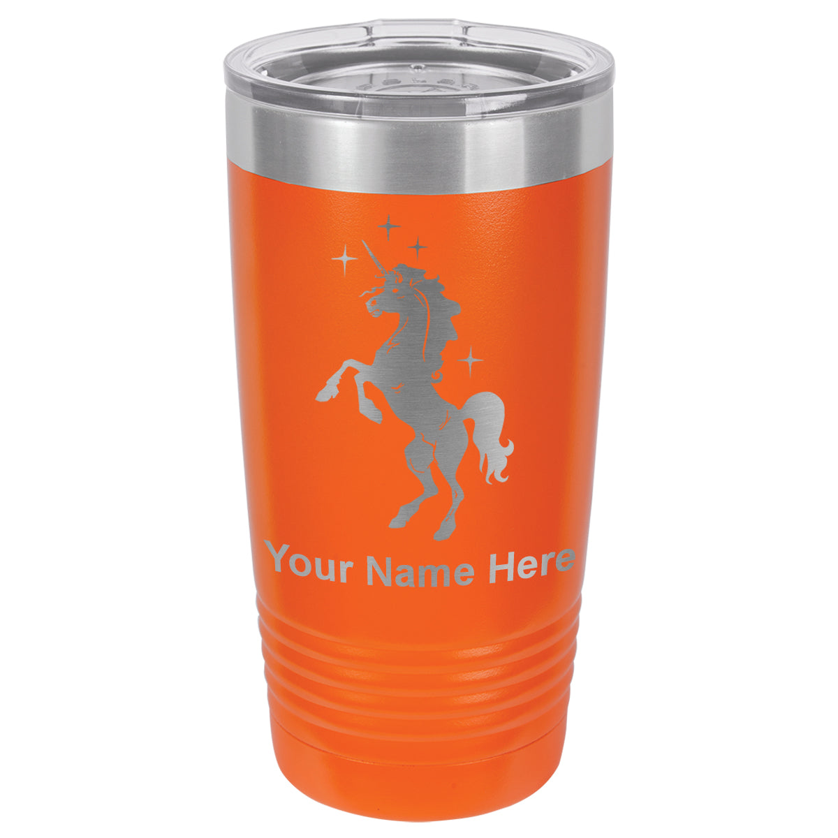 20oz Vacuum Insulated Tumbler Mug, Unicorn, Personalized Engraving Included