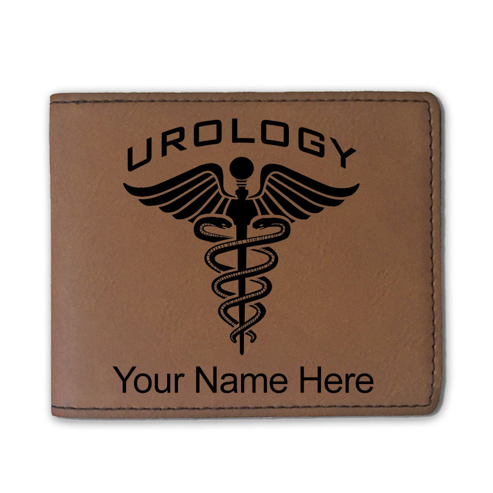 Faux Leather Bi-Fold Wallet, Urology, Personalized Engraving Included